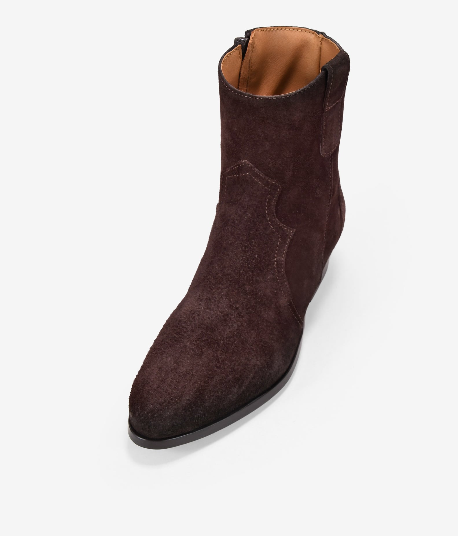 Botines camperos marrones en serraje piel