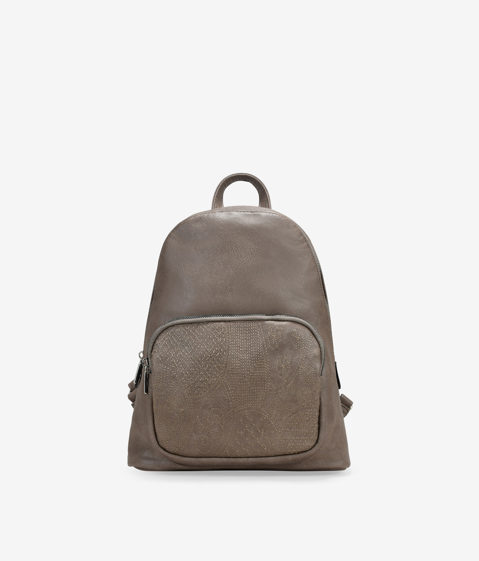 Mochila deportiva visón con bordado 
