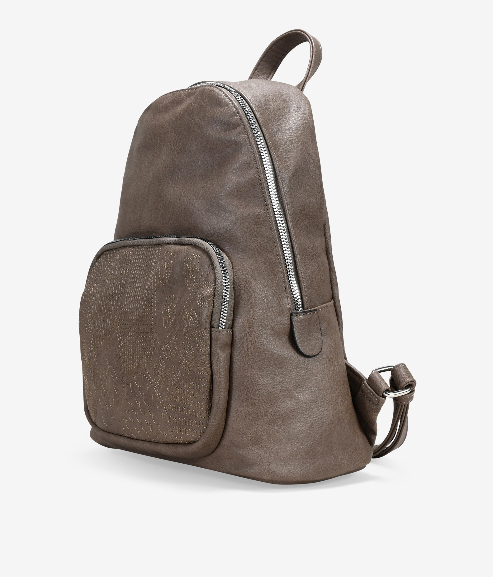 Mochila deportiva visón con bordado 