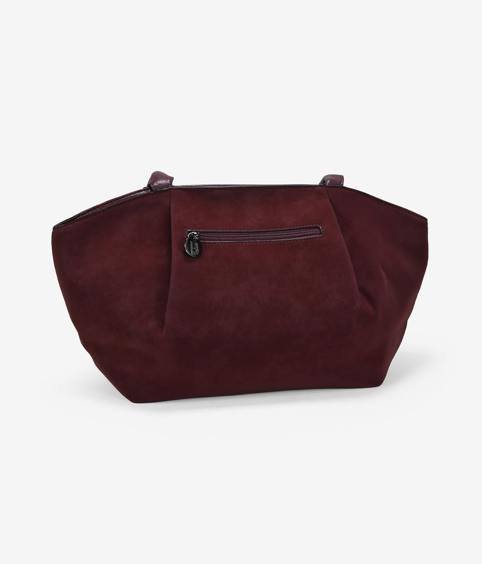 Bolso de hombro burdeos con hebilla