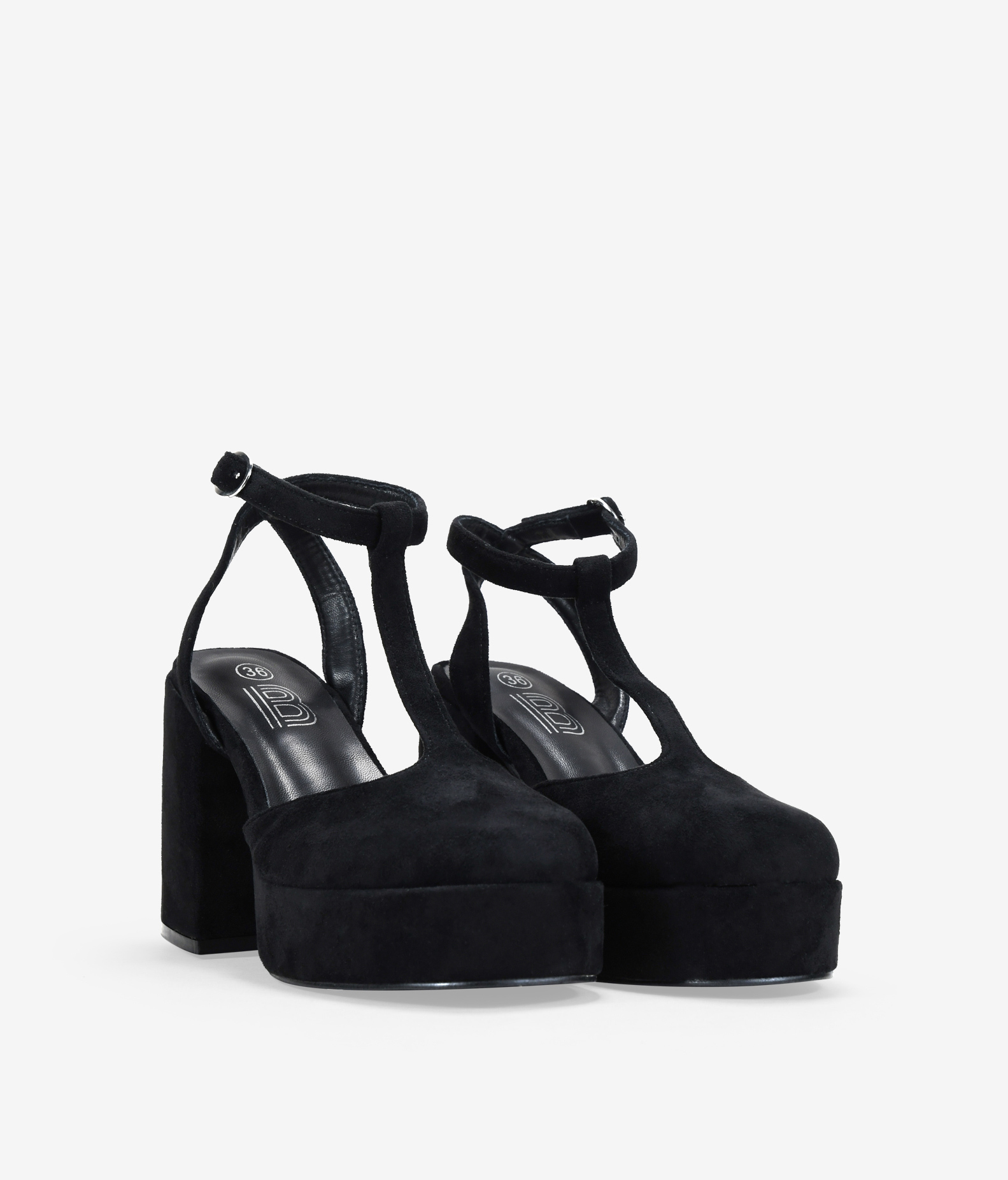 Zapatos de tacón negros con plataforma