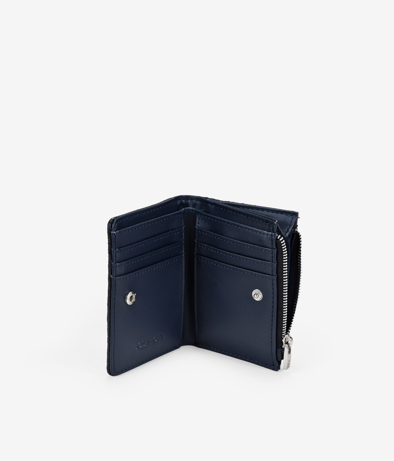Billetero pequeño azul con tachas