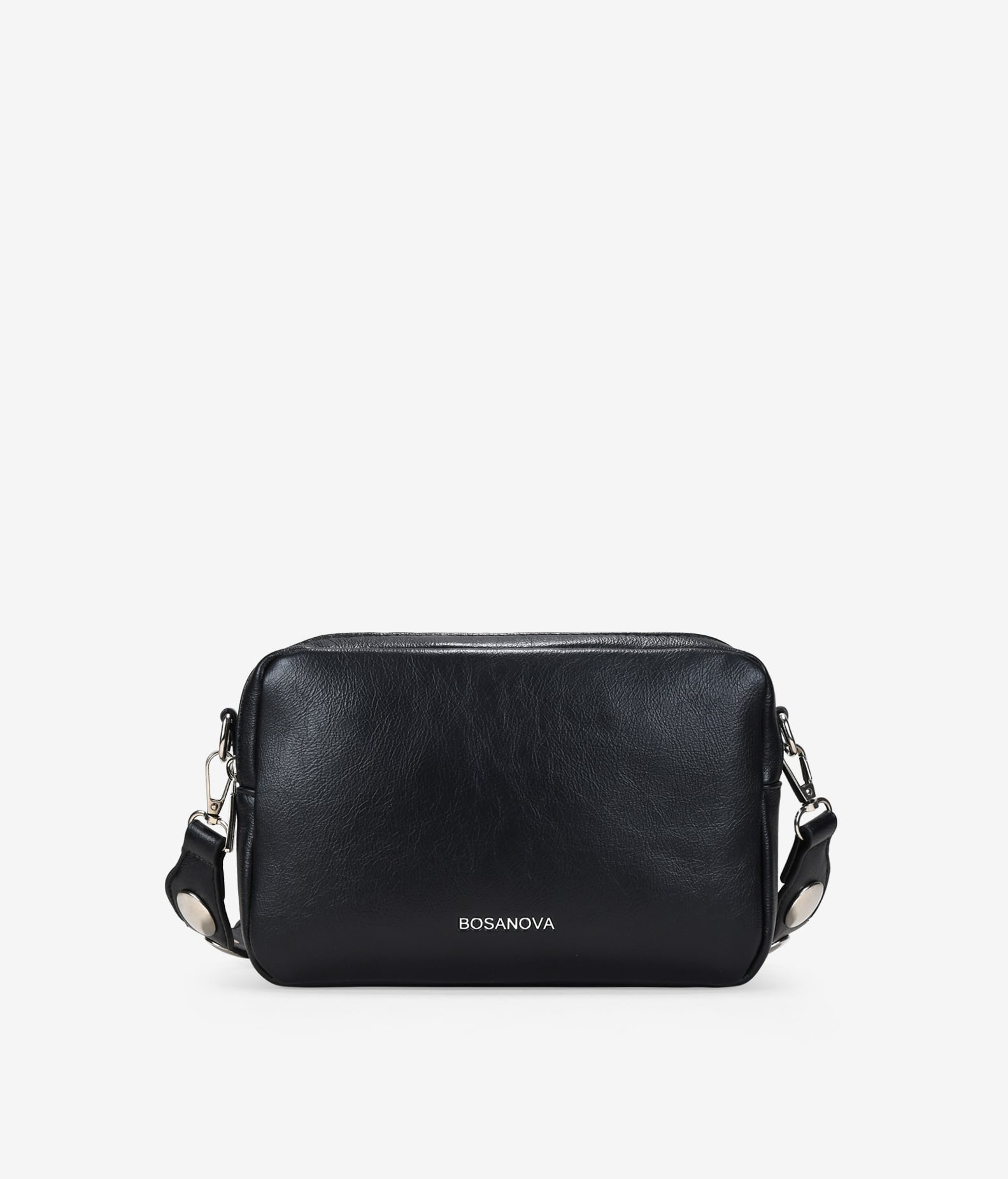 Bolso bandolera negro asa con tachuelas