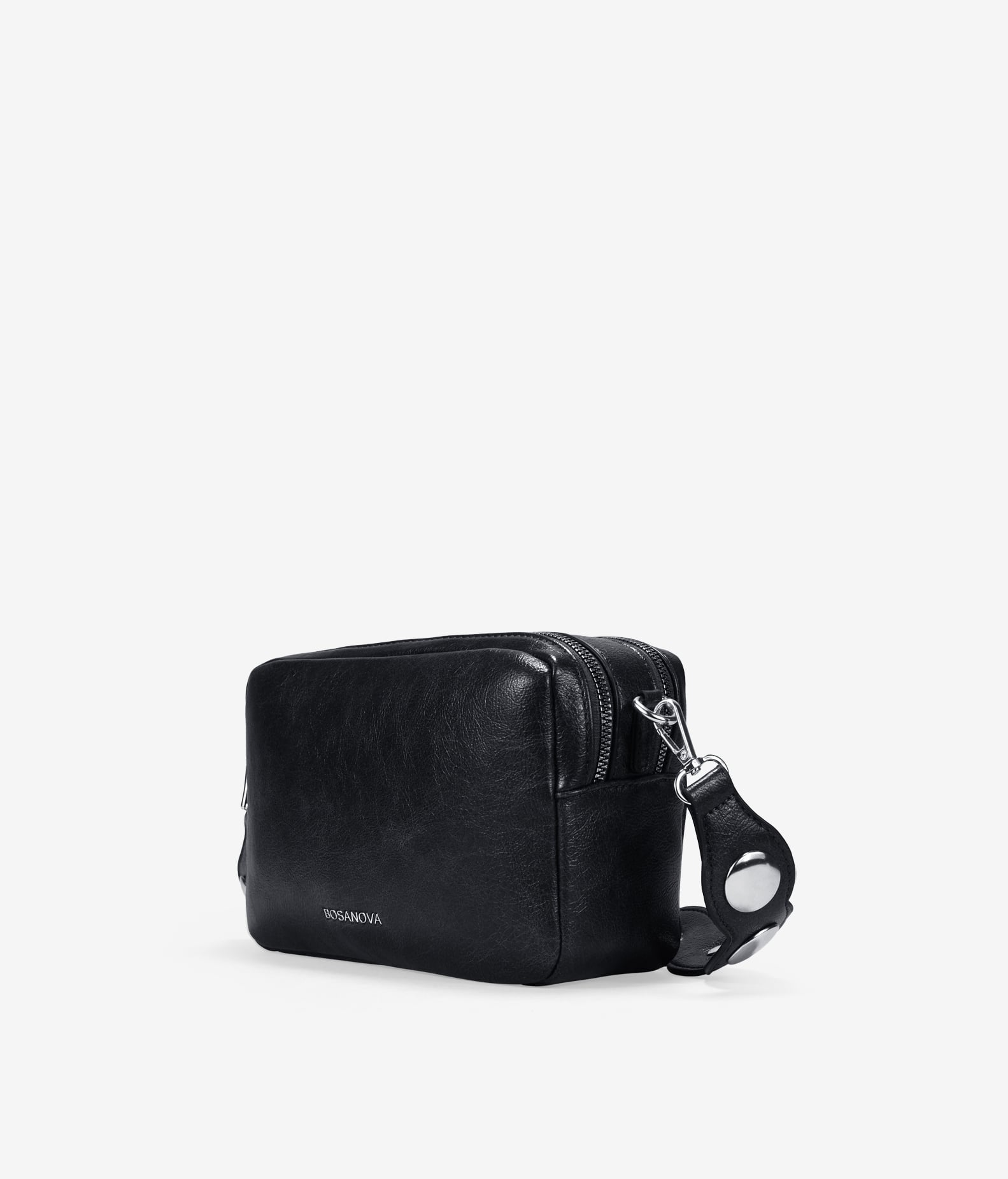 Bolso bandolera negro asa con tachuelas