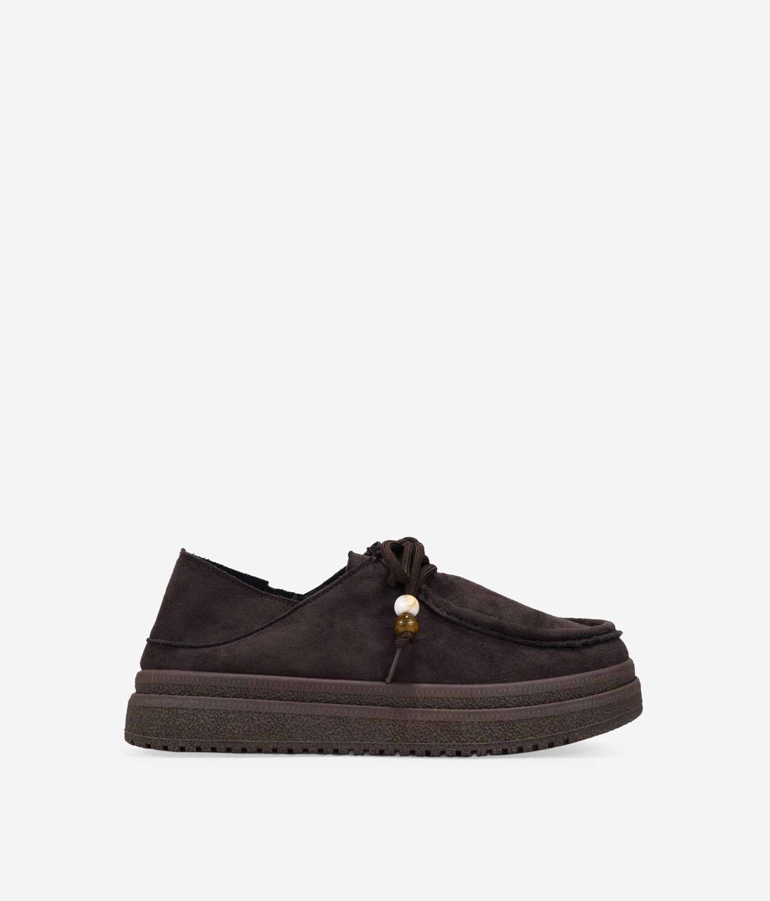 Zapatos de plataforma marrones con cordones