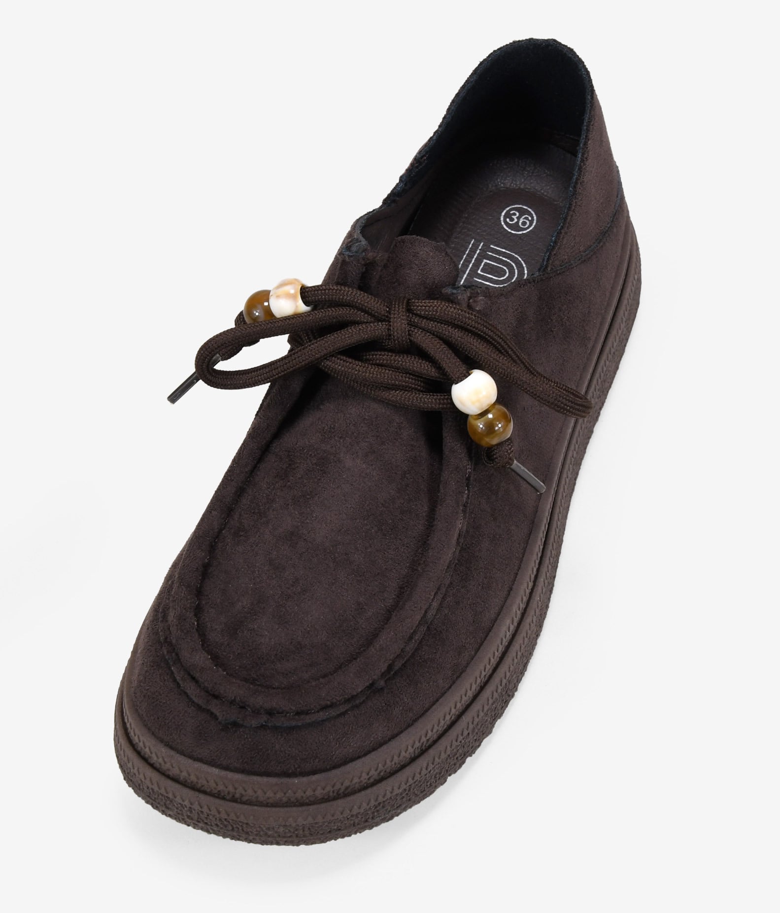 Zapatos de plataforma marrones con cordones