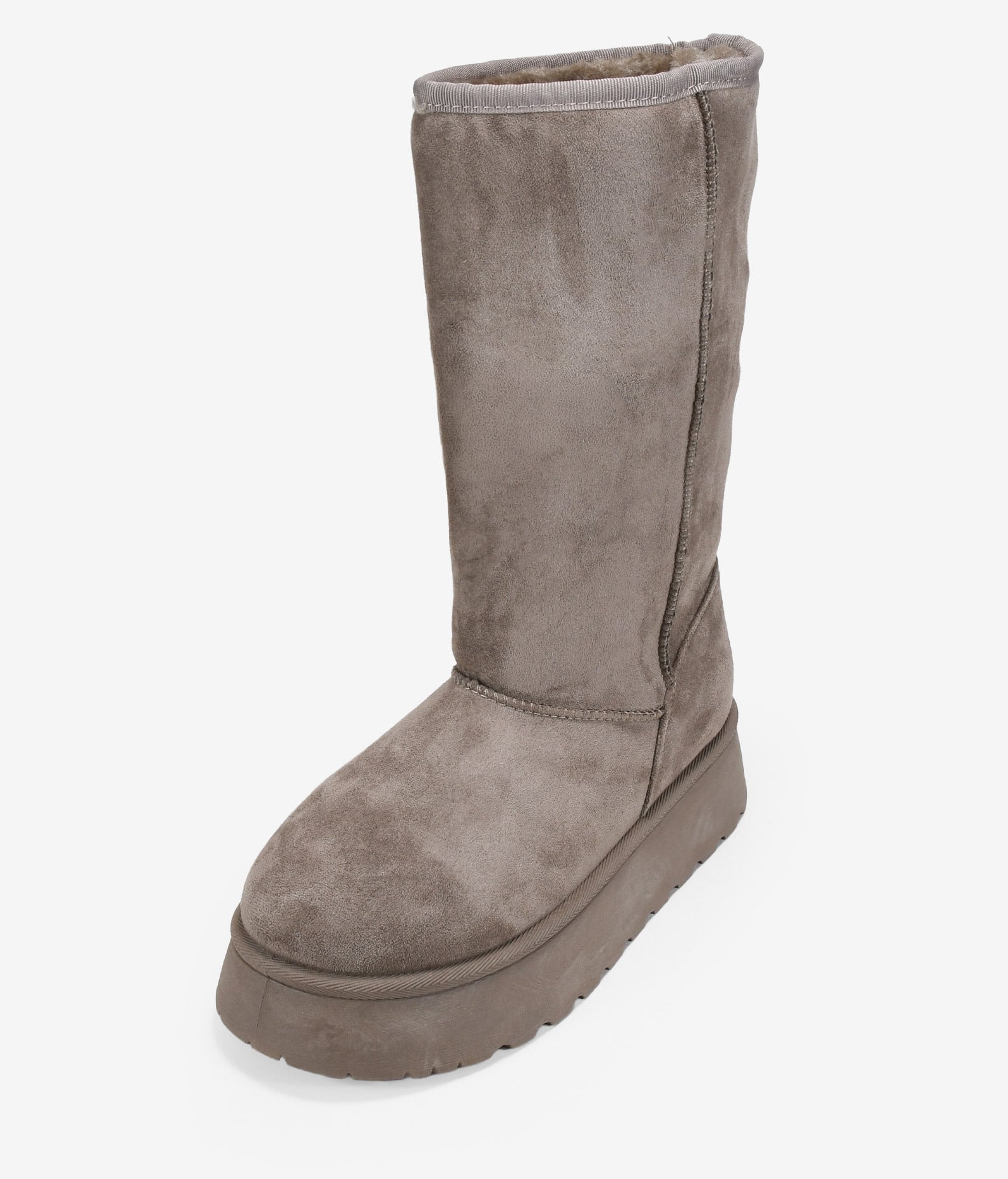 Botas altas visón de invierno con plataforma