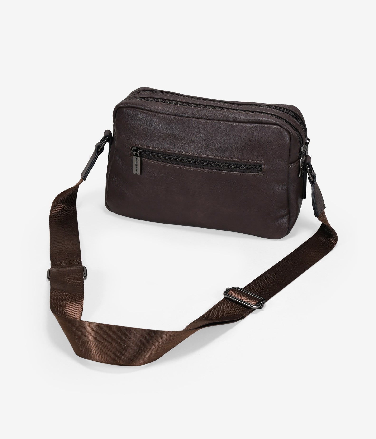 Bolso bandolera marrón con patchwork