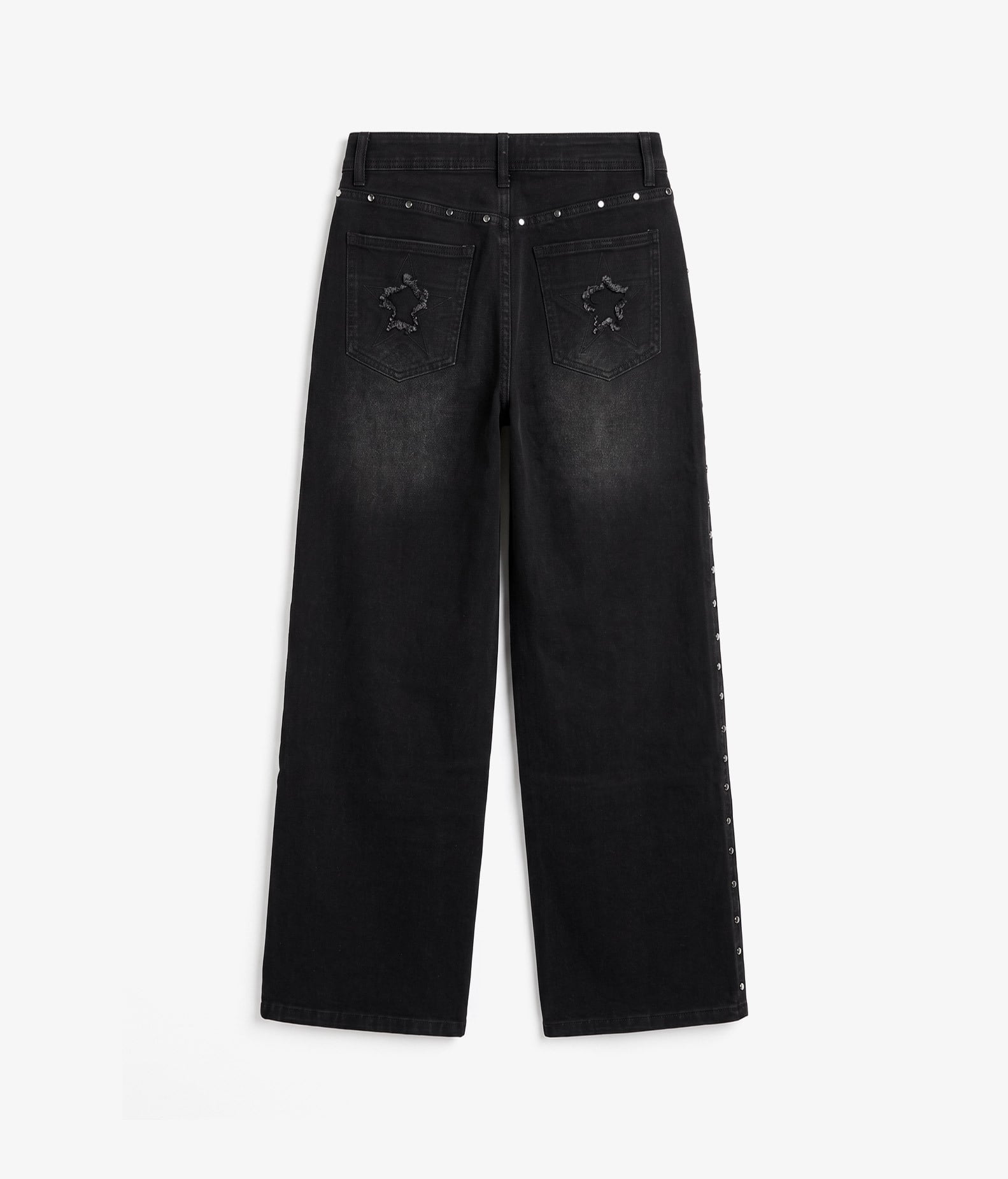 Pantalón tejano negro con tachuelas