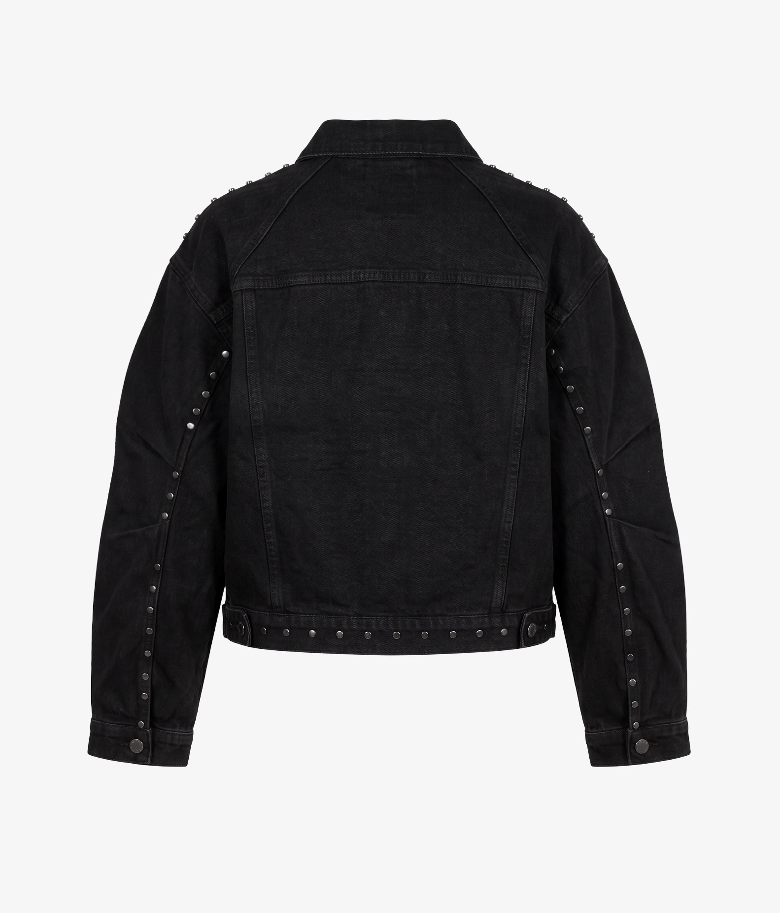 Chaqueta vaquera negra con tachuelas