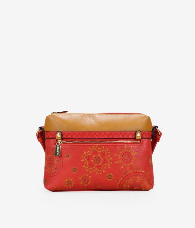 Bolso bandolera rojo con bordado