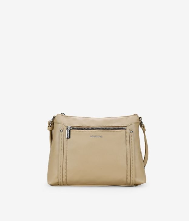 bolsa de ombro bege