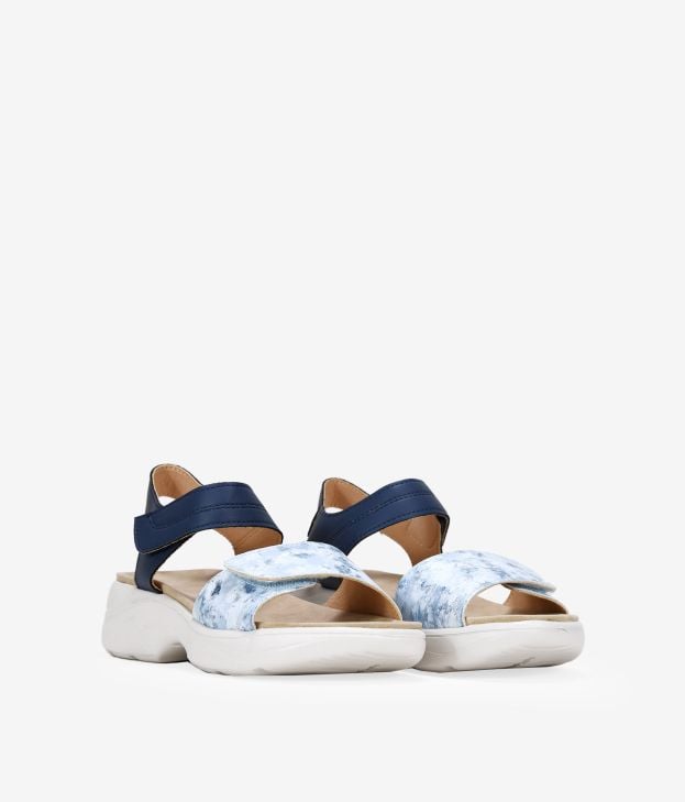 Sandali sportivi blu con velcro - Imagen 2