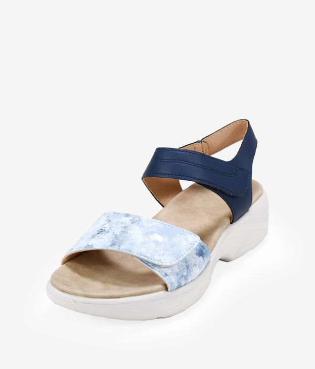 Sandali sportivi blu con velcro - Imagen 4