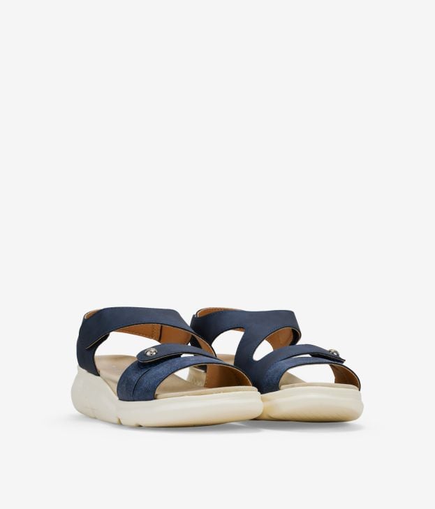 Sandali sportivi blu con chiusura in velcro - Imagen 2