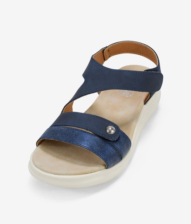 Sandali sportivi blu con chiusura in velcro - Imagen 4