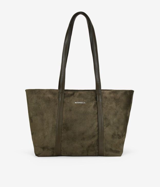 Bolso shopper verde para portátil - Imagen 1