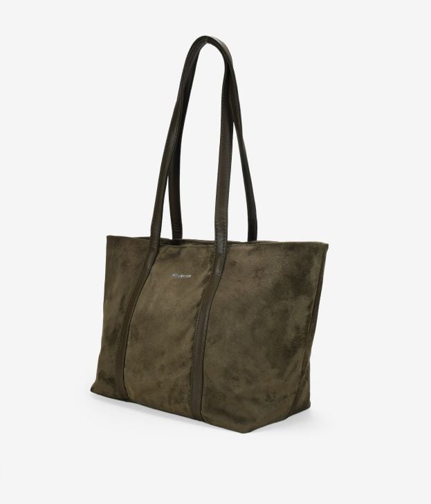 Bolso shopper verde para portátil - Imagen 2