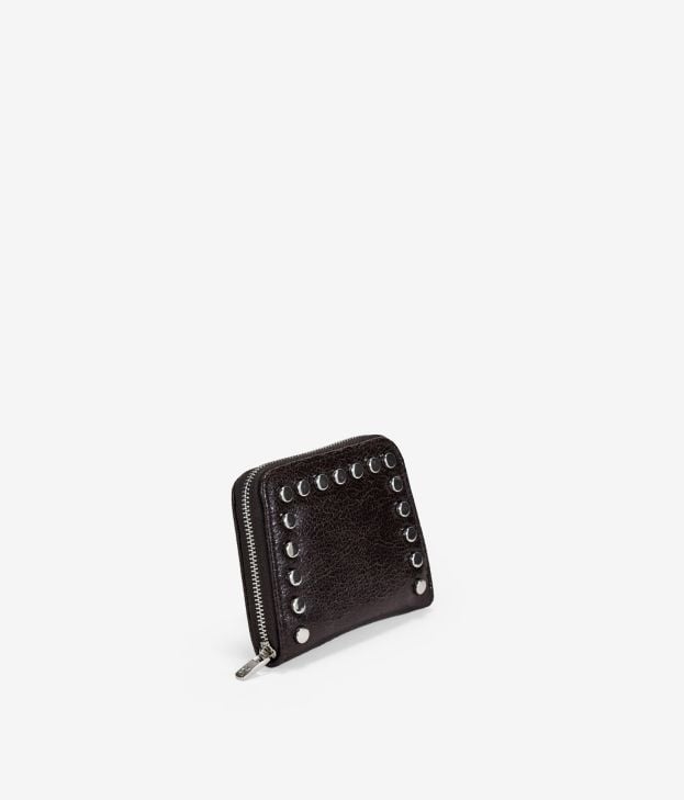 Monedero marrón con tachas - Imagen 2