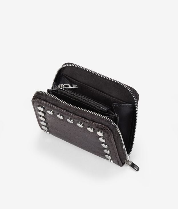 Monedero marrón con tachas - Imagen 4