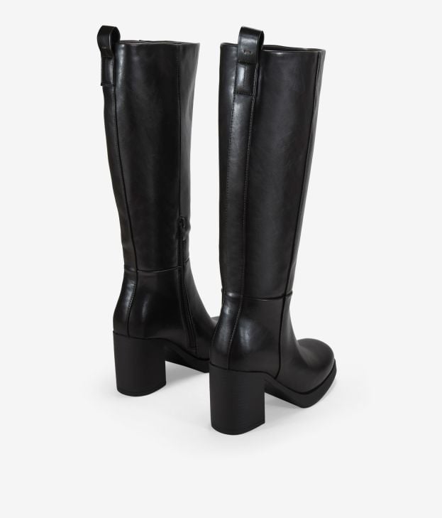 Botas altas marrones con tacón - Imagen 3
