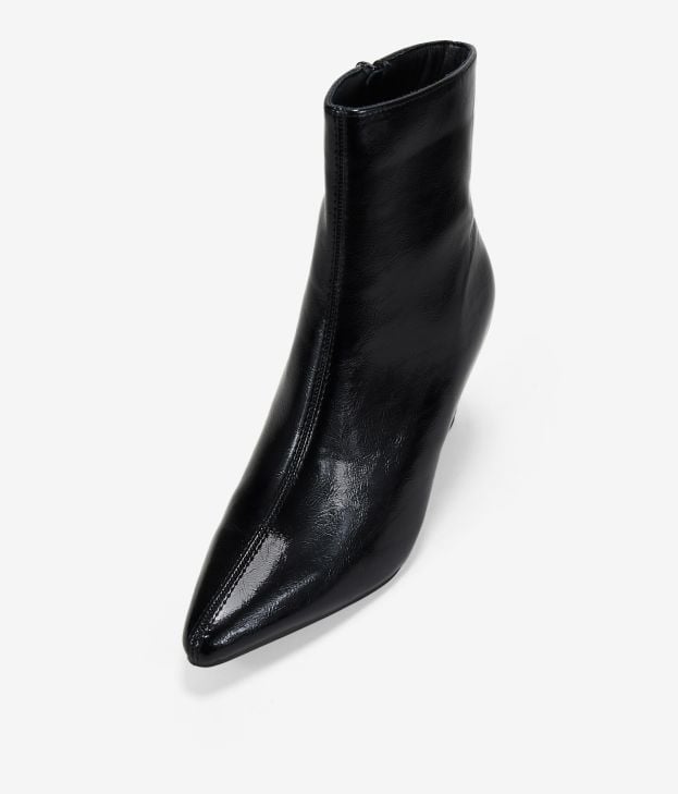 Botines de cuña negros con punta - Imagen 4