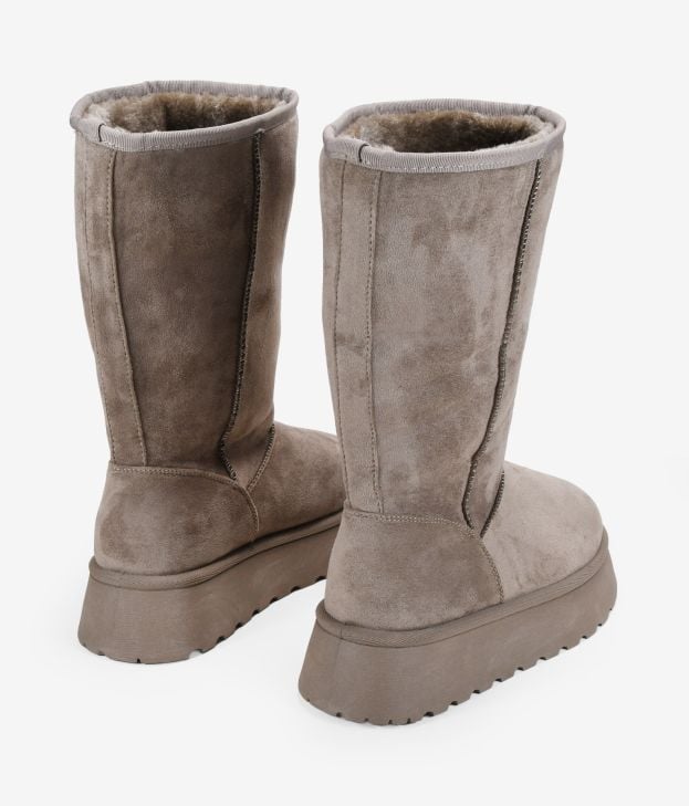 Botas altas visón de invierno con plataforma - Imagen 3