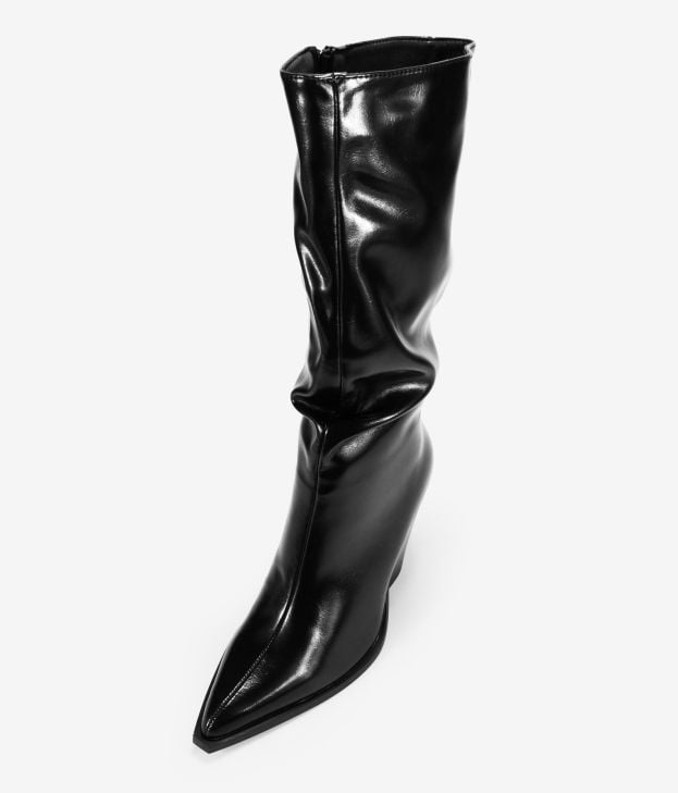 Botas altas negras con tacón  - Imagen 4