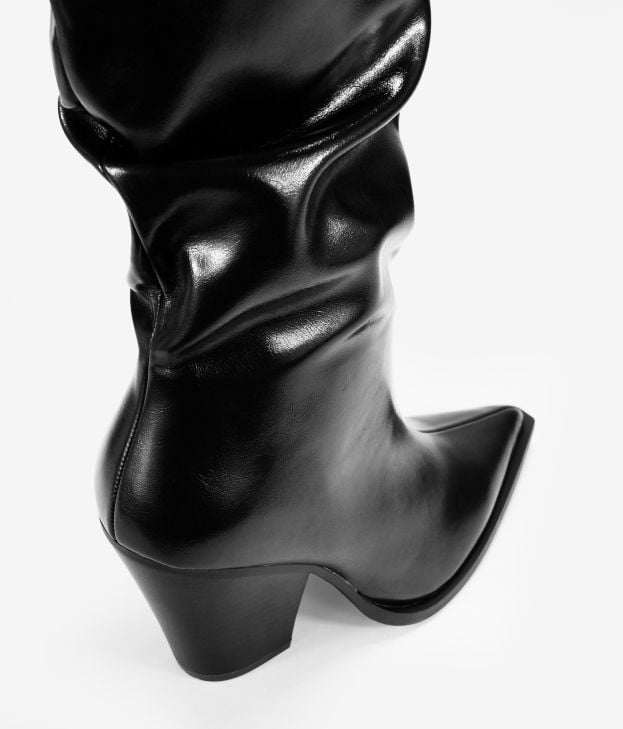 Botas altas negras con tacón  - Imagen 5