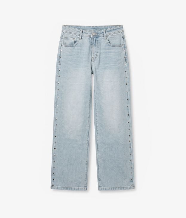 Pantalón tejano azul con tachuelas - Imagen 2