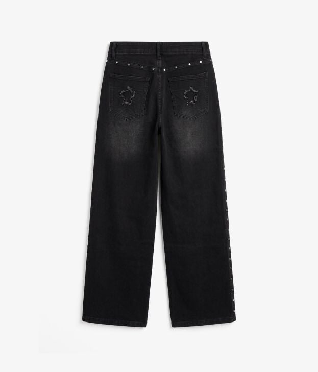 Pantalón tejano negro con tachuelas - Imagen 3