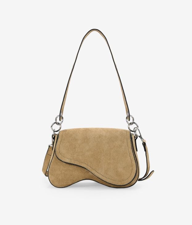 Bolso de hombro visón con solapa - Imagen 1