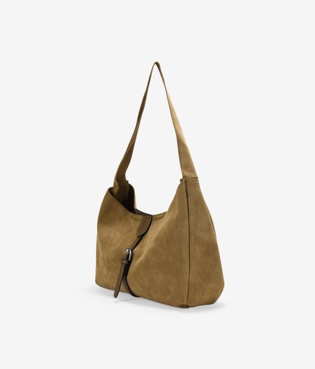 Bolso de hombro visón en piel con hebilla - Imagen 2
