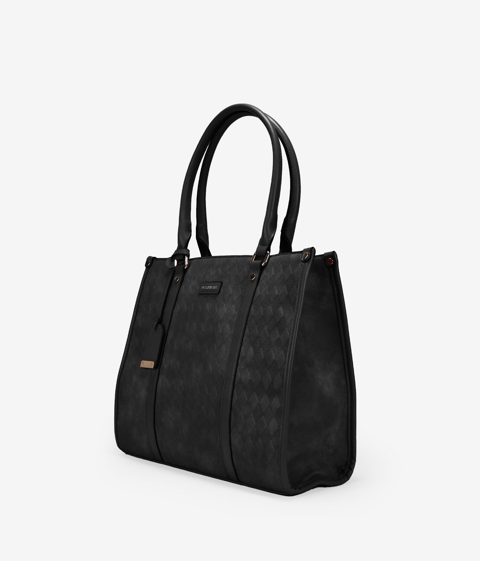Bolso shopper negro con cremallera hotsell