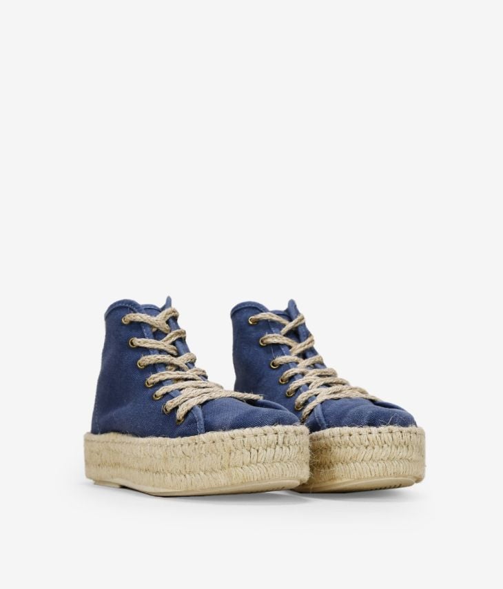 Blaue niedrige Sneakers