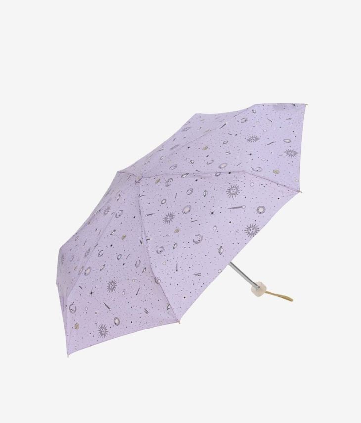 Petit parapluie lilas avec étoiles