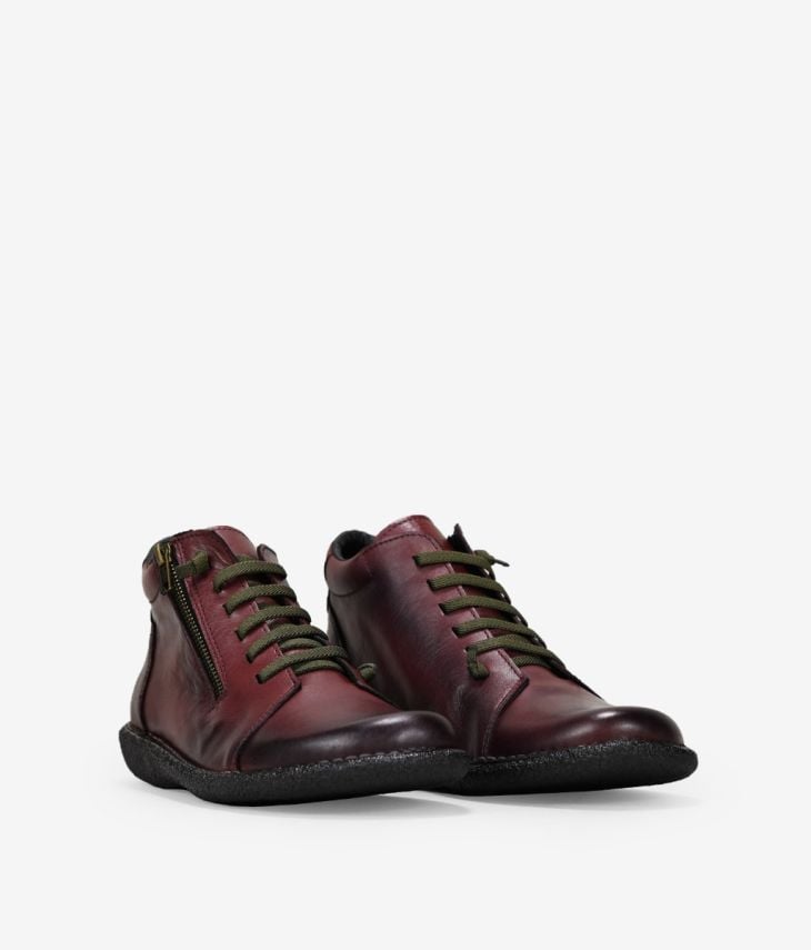 Burgundy leather shoes