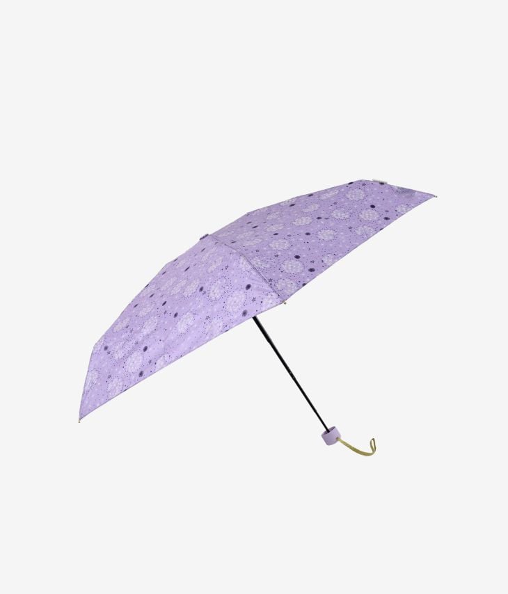 Kleiner fliederfarbener Regenschirm