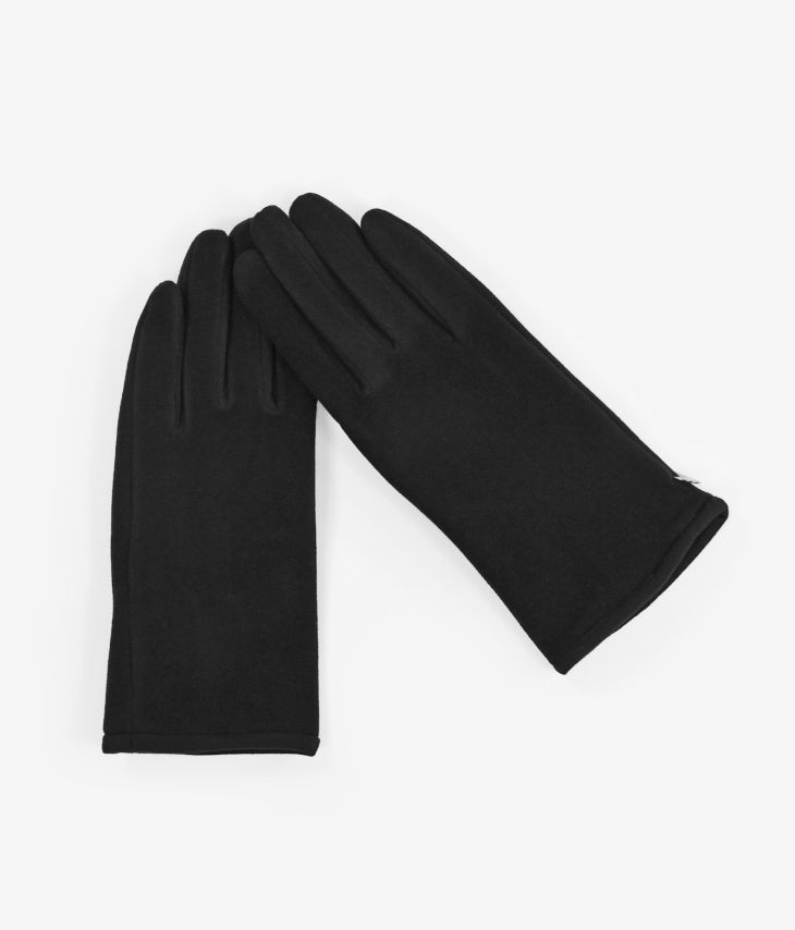 Schwarze taktile Handschuhe für Handys
