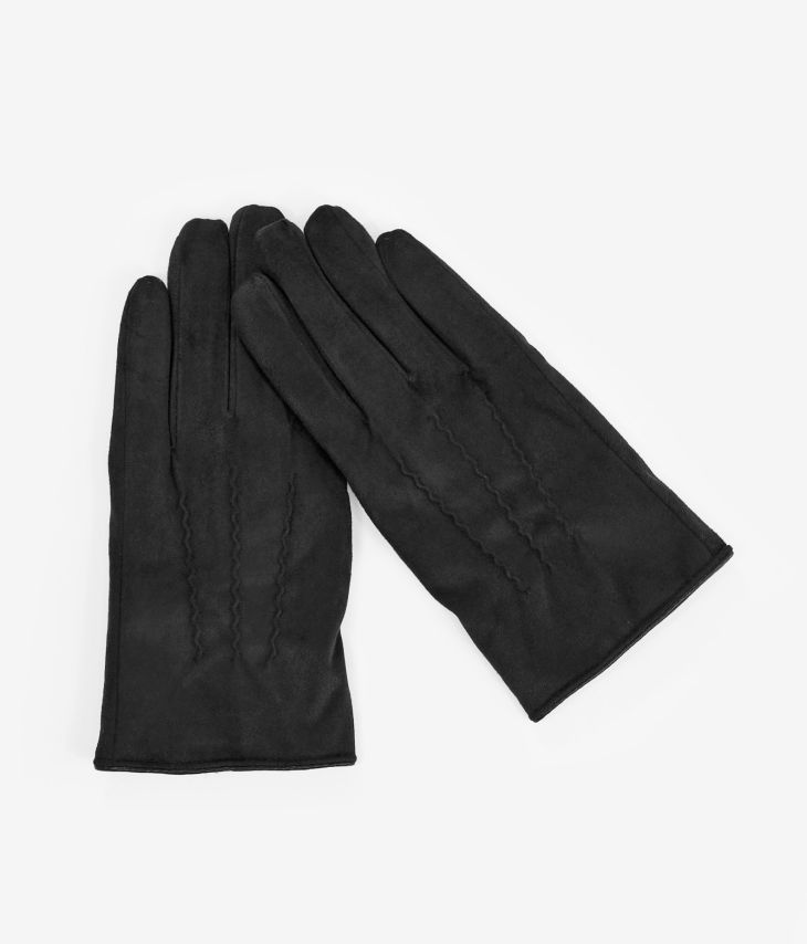 gants noirs tactiles
