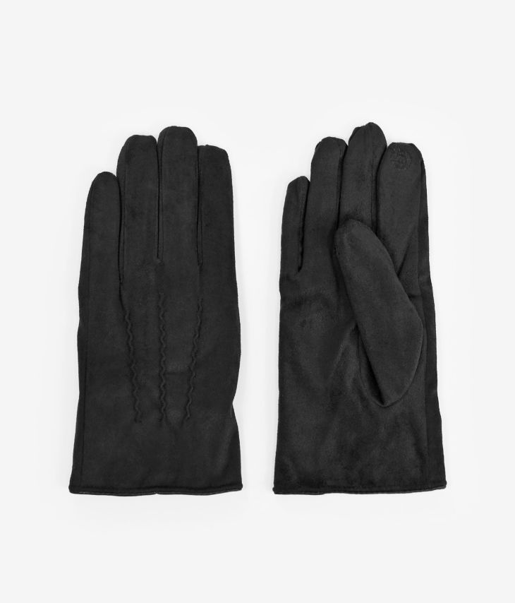 taktile schwarze Handschuhe
