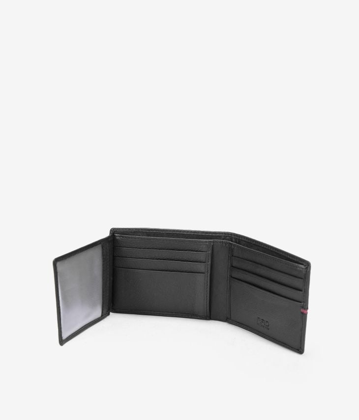 American black leather wallet without purse