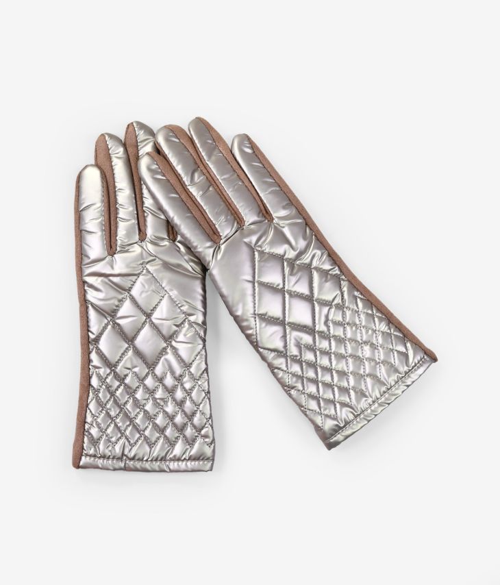 Gepolsterte metallische Bronzehandschuhe