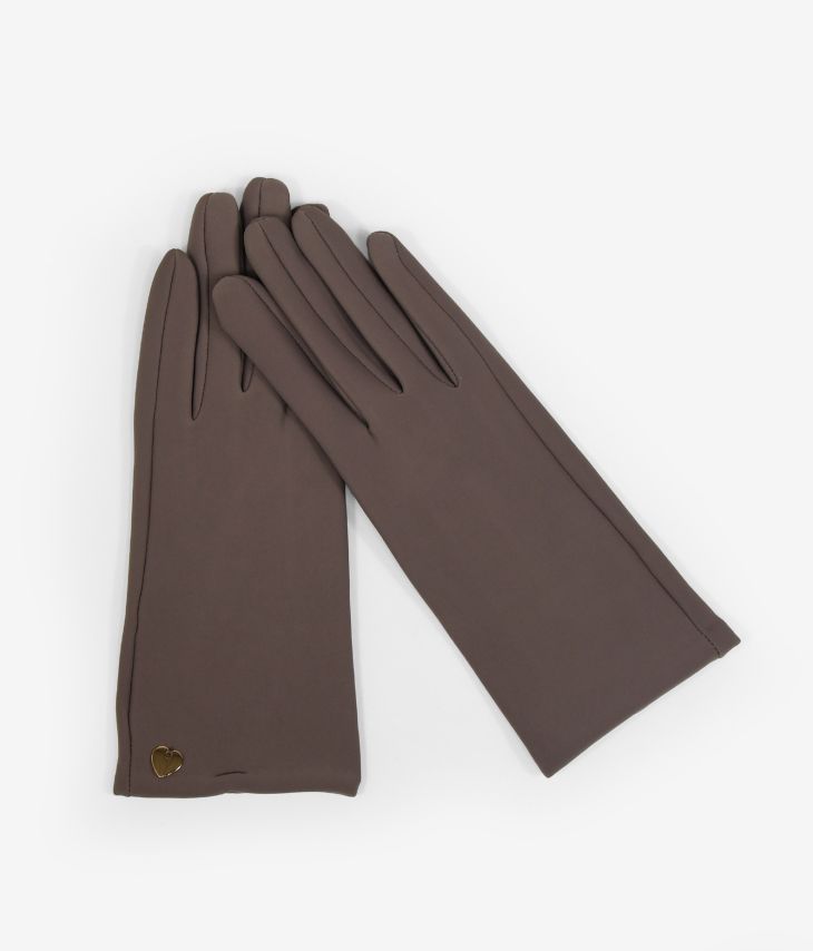 Tactile taupe gloves