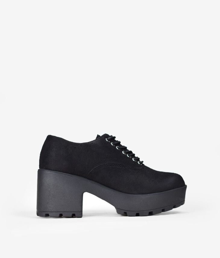 Zapatos negros ante vegano plataforma