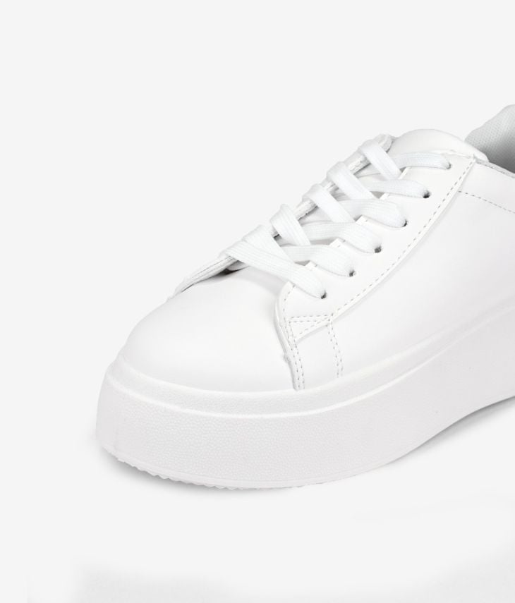 White platform sneakers