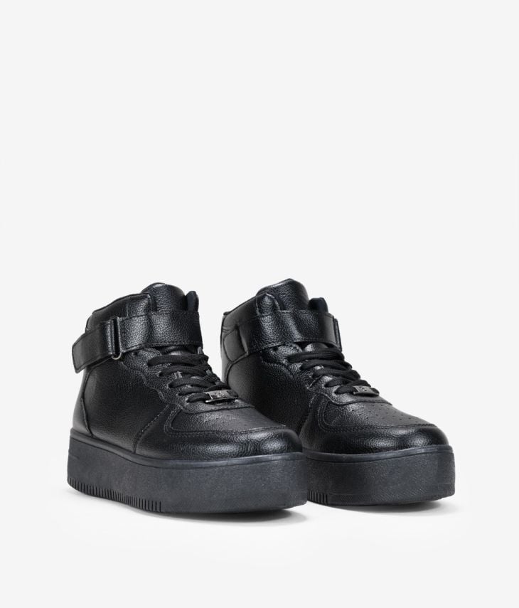Zapatillas Negras Abotinadas Plataforma — Zapatos Calzados Germans