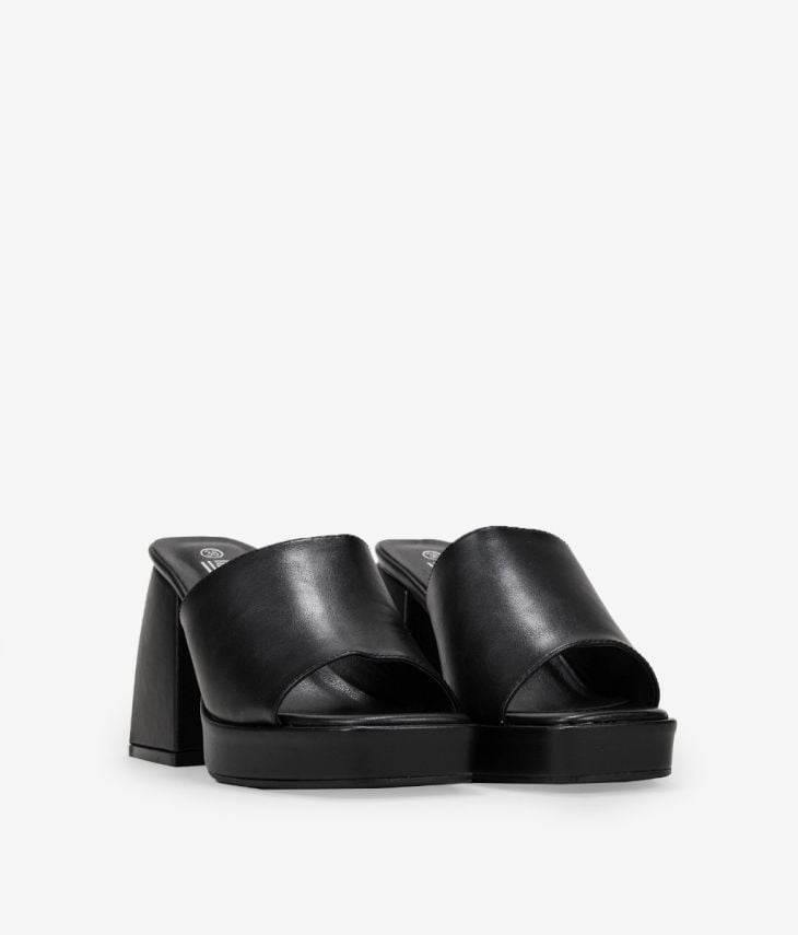 Sandales noires à talon