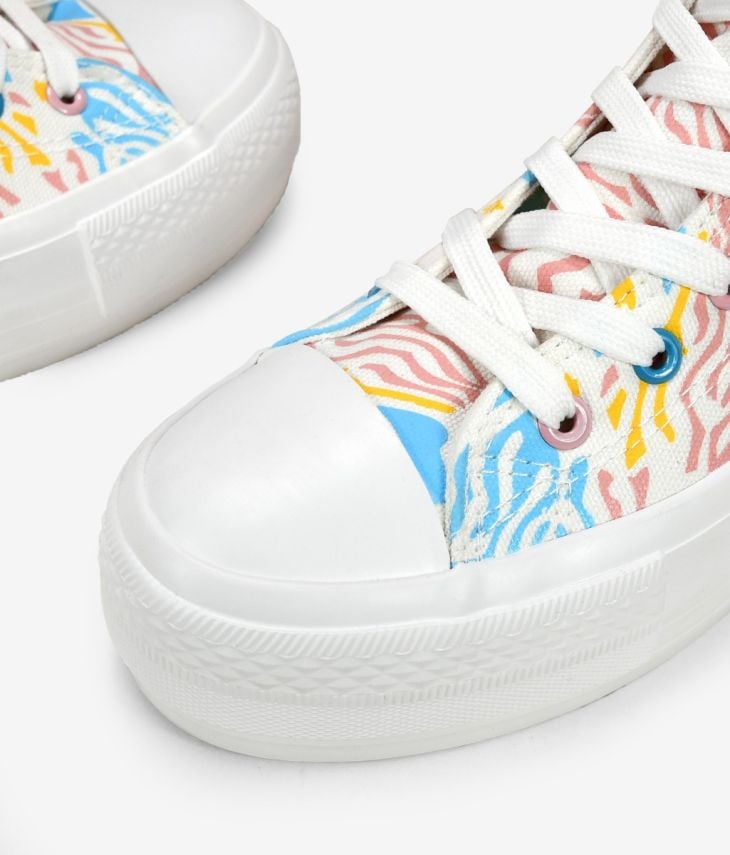 Multicolor zebra sneakers