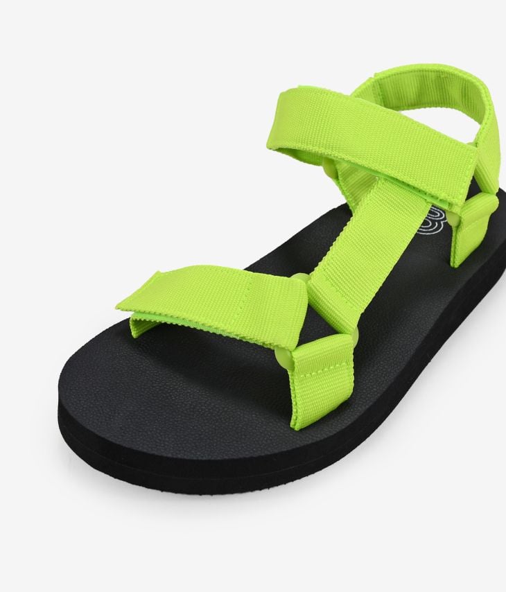 Sandali sportivi flat color lime